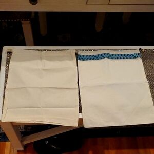 Tory Burch Bundle Cream and Blue Fabric with Gold Accent
